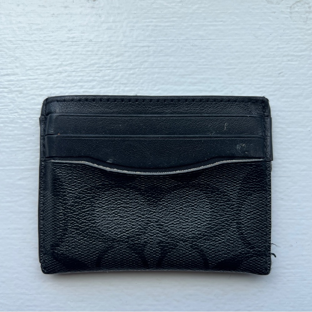 Coach Black Card Holder Wallet